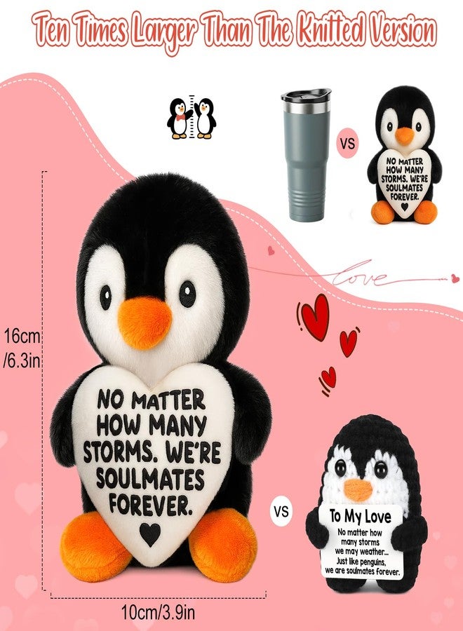 TuSuQing Anniversary Birthday Gifts for Women Men Christmas Boyfriend Girlfriend GF Wife Husband Couples Valentines I Love You Gift for Him Her, Funny Penguin with Heart To My Love Romantic Fiance Gifts Idea - Image 5